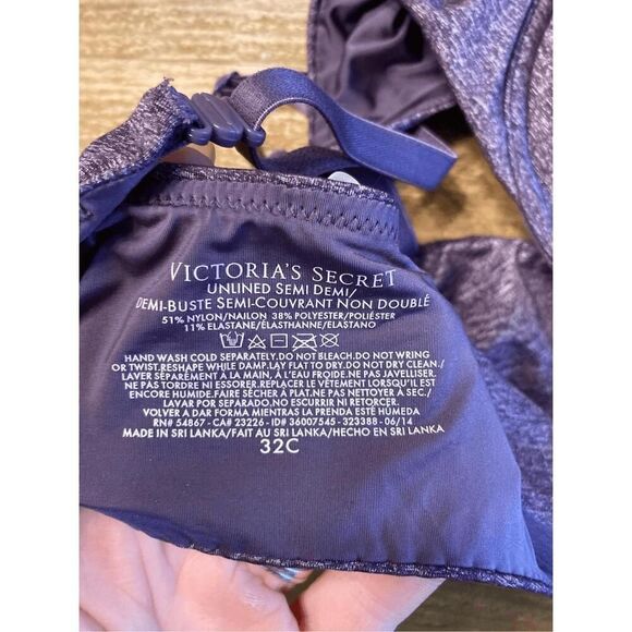 Victorias Secret 32C unlined semi demi bra NWT purple - Picture 6 of 6